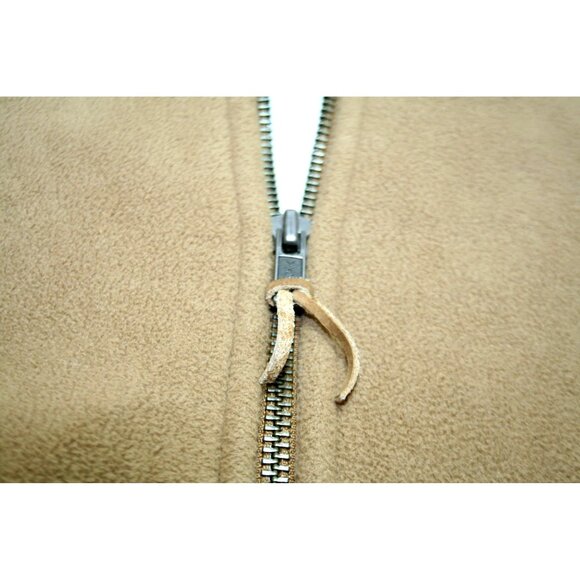 Ralph Lauren Traditional Clothing Womens L Faux Suede Sherpa Lined Hoodie Vest - Picture 4 of 7